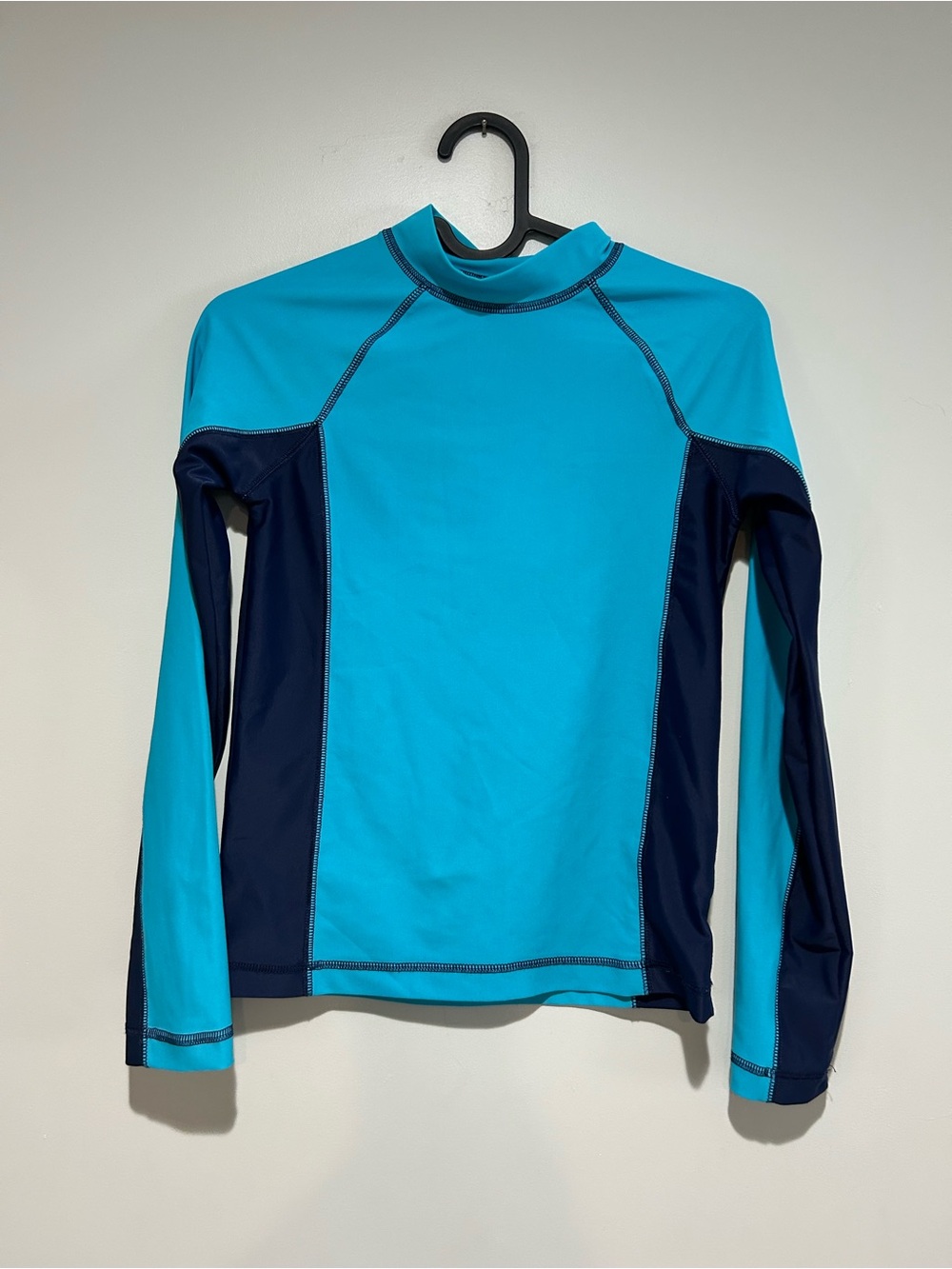 Cherokee Turquoise Long Sleeve Swim Top - Crew Neck